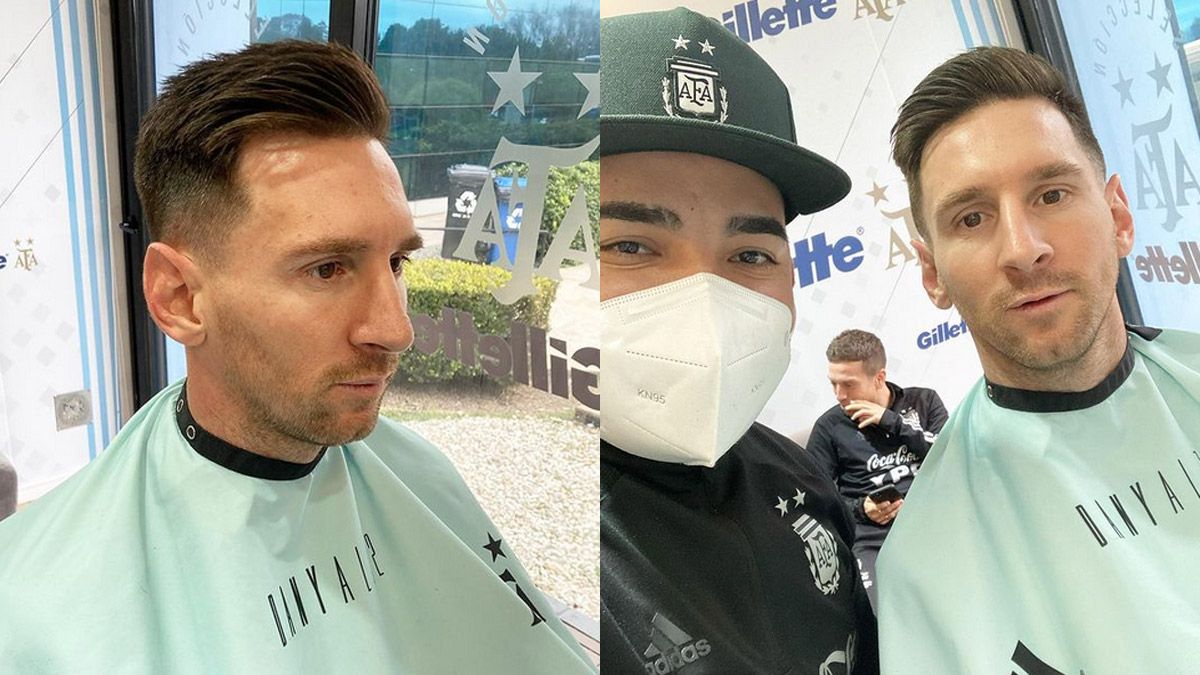 Messi pasó por la peluquería y sorprendió con su nuevo look