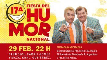 La Fiesta del Humor Nacional tendrá una nueva edición el sábado 29 de febrero