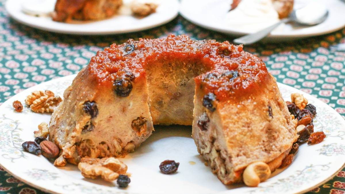 Recetas: budín de pan con 5 ingredientes y en 45 minutos.
