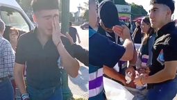 El muchacho se puso a llorar cuando los inspectores le confiscaron los alfajores caseros que había elaborado para vender. El muchacho se puso a llorar cuando los inspectores le confiscaron los alfajores caseros que había elaborado para vender.