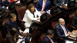 Mariana Juri defendió la posición de Mendoza. A su lado, Rodolfo Suarez.