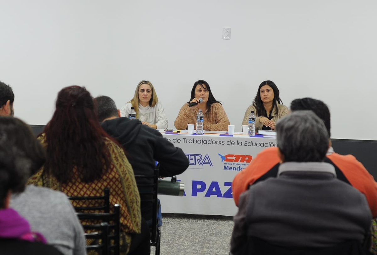 Un momento del plenario en La Paz, con Carina Sedano al frente. Un momento del plenario en La Paz, con Carina Sedano al frente.
