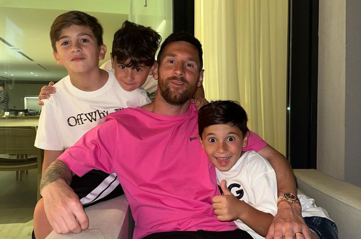 Lionel Messi descansó con su familia en Rosario