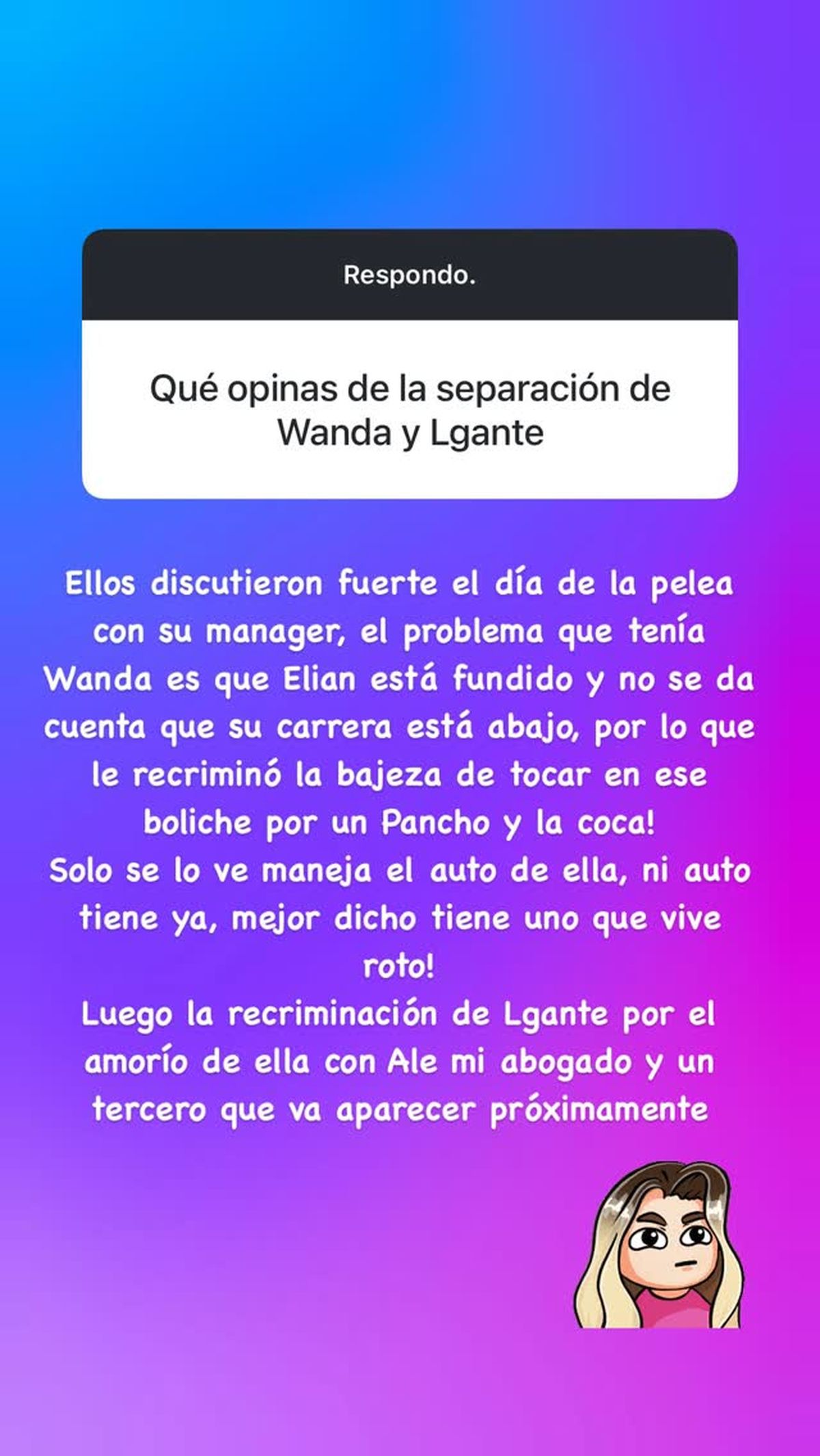 Morena Rial reveló por qué Wanda Nara dejó a L-Gante: Morena Rial reveló por qué Wanda Nara dejó a L-Gante: