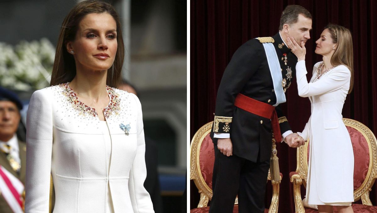El interesante mensaje oculto en el vestido que la Reina Letizia usó el día de la coronación de Felipe
