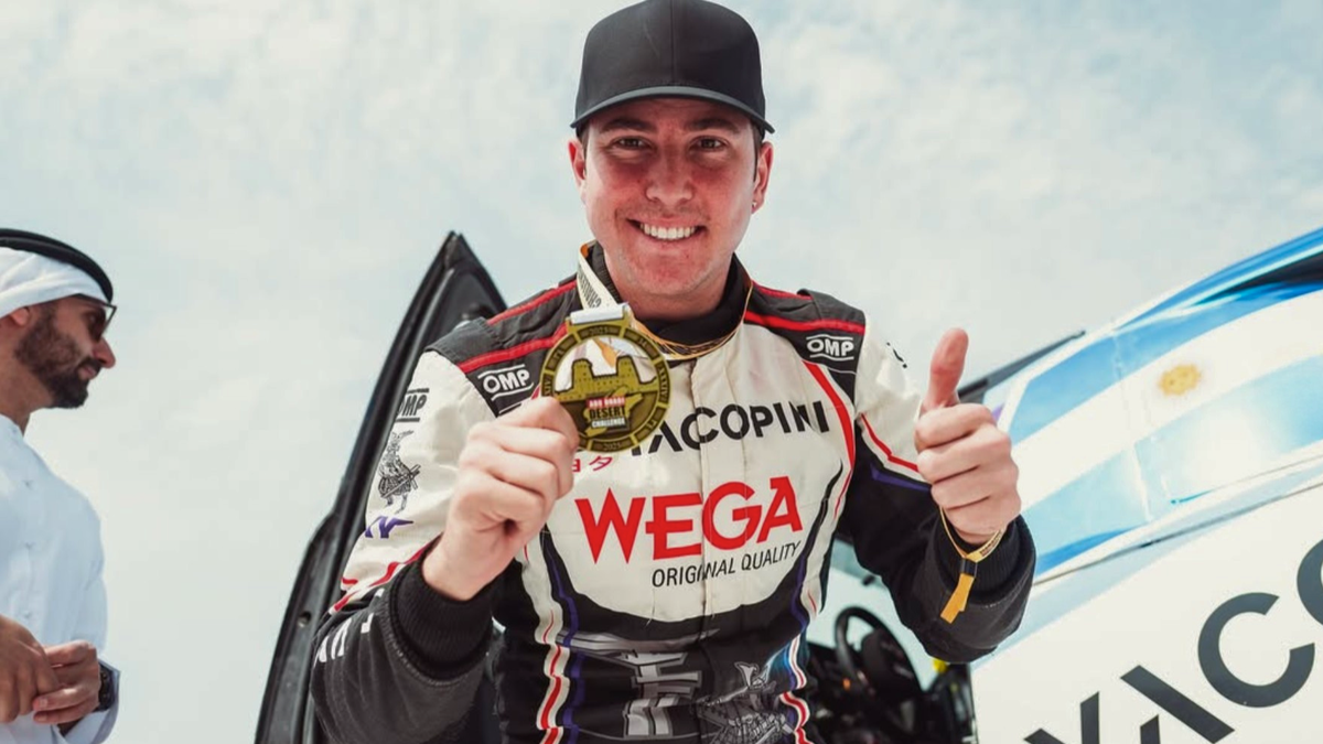 Juan Cruz Yacopini se coronó campeón del mundo en Rally de bajas en 2025.