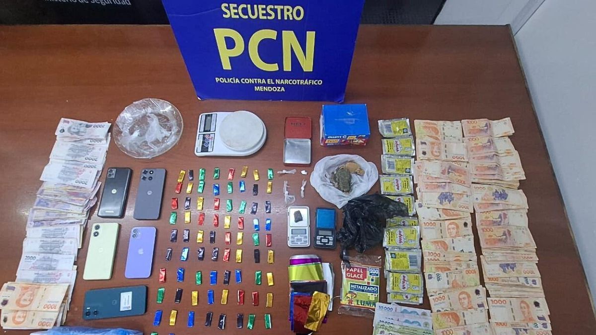 Desbarataron kioscos de venta de drogas en Guaymallén y detuvieron a dos personas