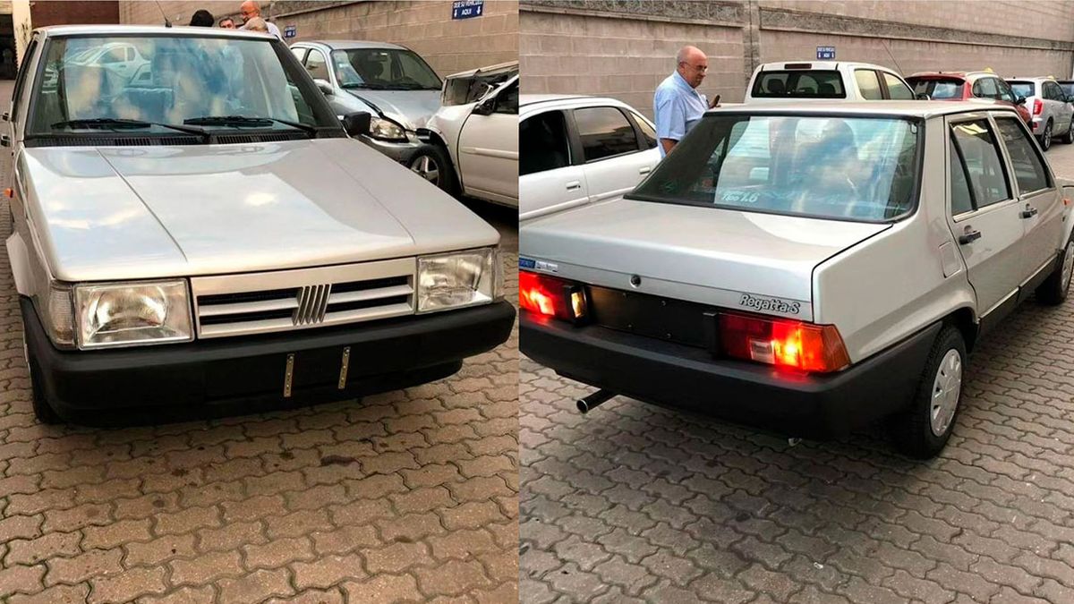 Un Fiat Regatta 0 kilómetro estuvo guardado durante 15 años: mirá el estado en que se encuentra