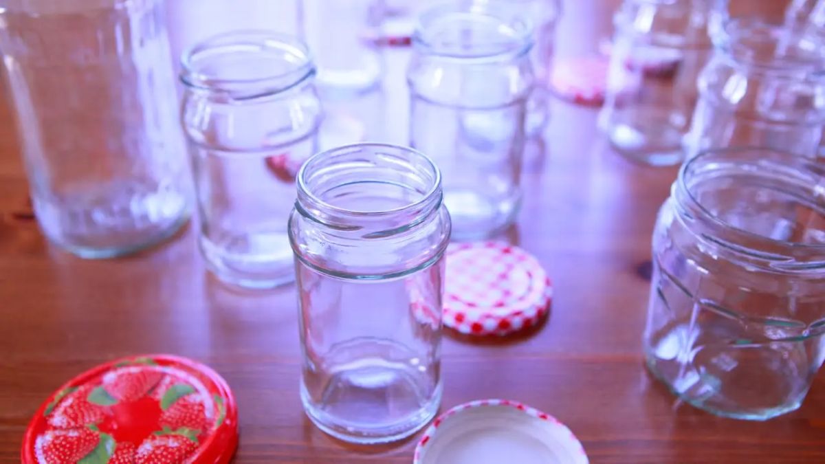 Frascos de vidrio para hacer dispenser de pañuelos.&nbsp;