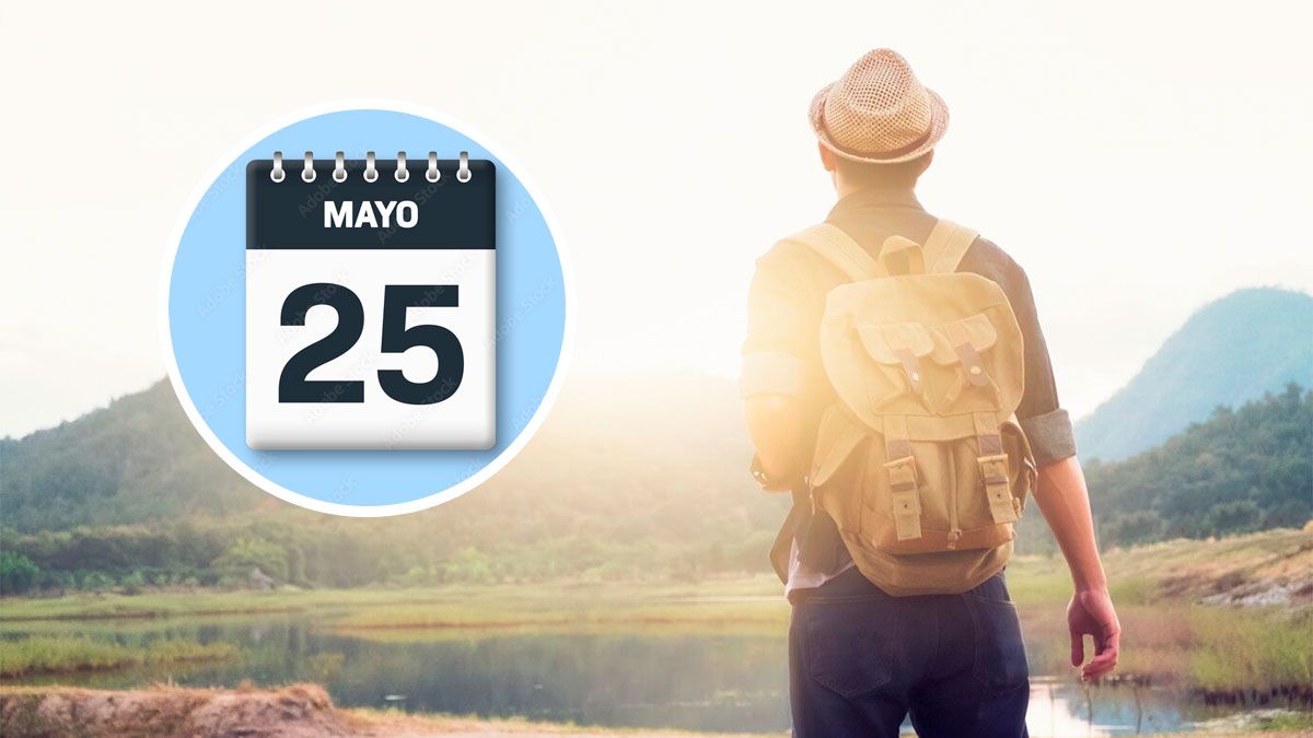 ¿Se traslada el feriado del 25 de mayo y hay fin de semana largo?