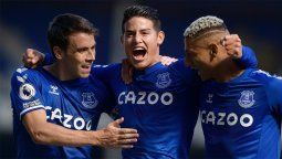James Rodríguez anotó si primer gol en la Premir League