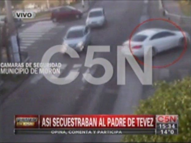 Así escapaban los captores tras el secuestro del padre de Carlos Tevez