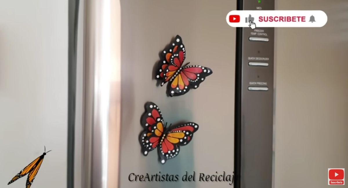 Creá un hermoso imán combinando materiales reciclados. Creá un hermoso imán combinando materiales reciclados.