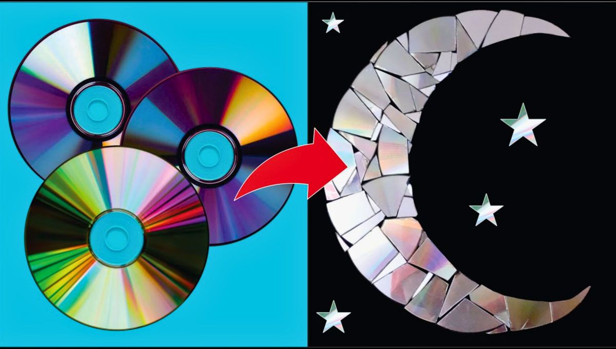 Con un CDs y algunos materiales podrás poner en práctica esta hermosa idea de reciclaje. Con un CDs y algunos materiales podrás poner en práctica esta hermosa idea de reciclaje.