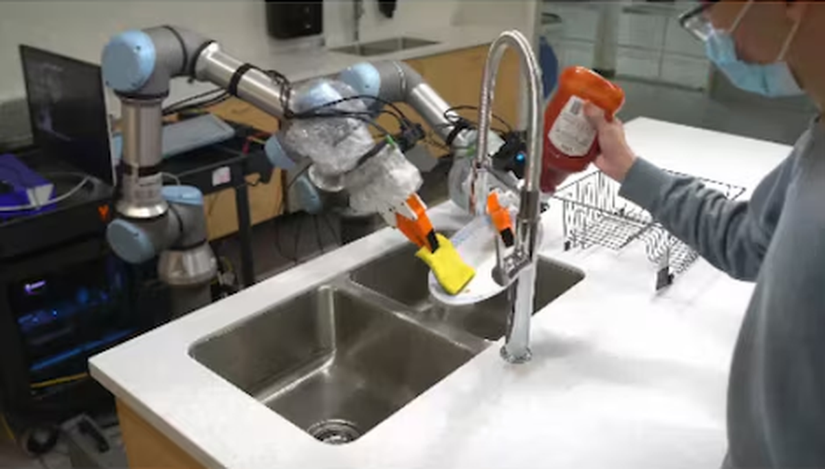 El robot que lava platos. El robot que lava platos.