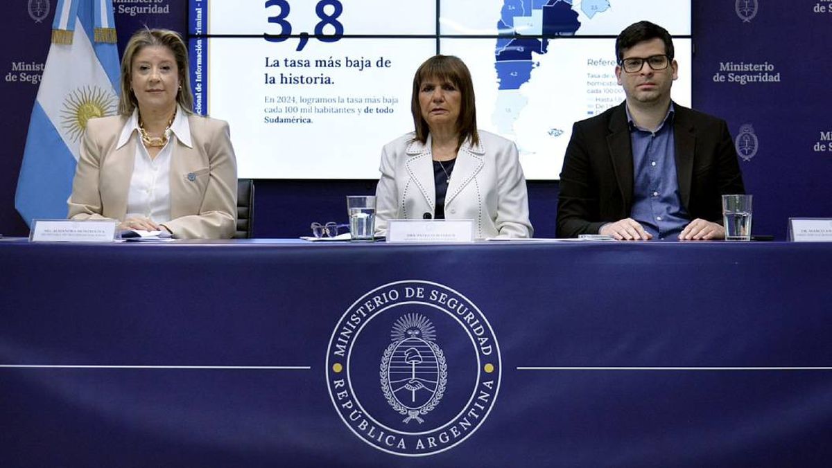 Patricia Bullrich mostró la tasa de asesinatos en Mendoza durante el 2024.