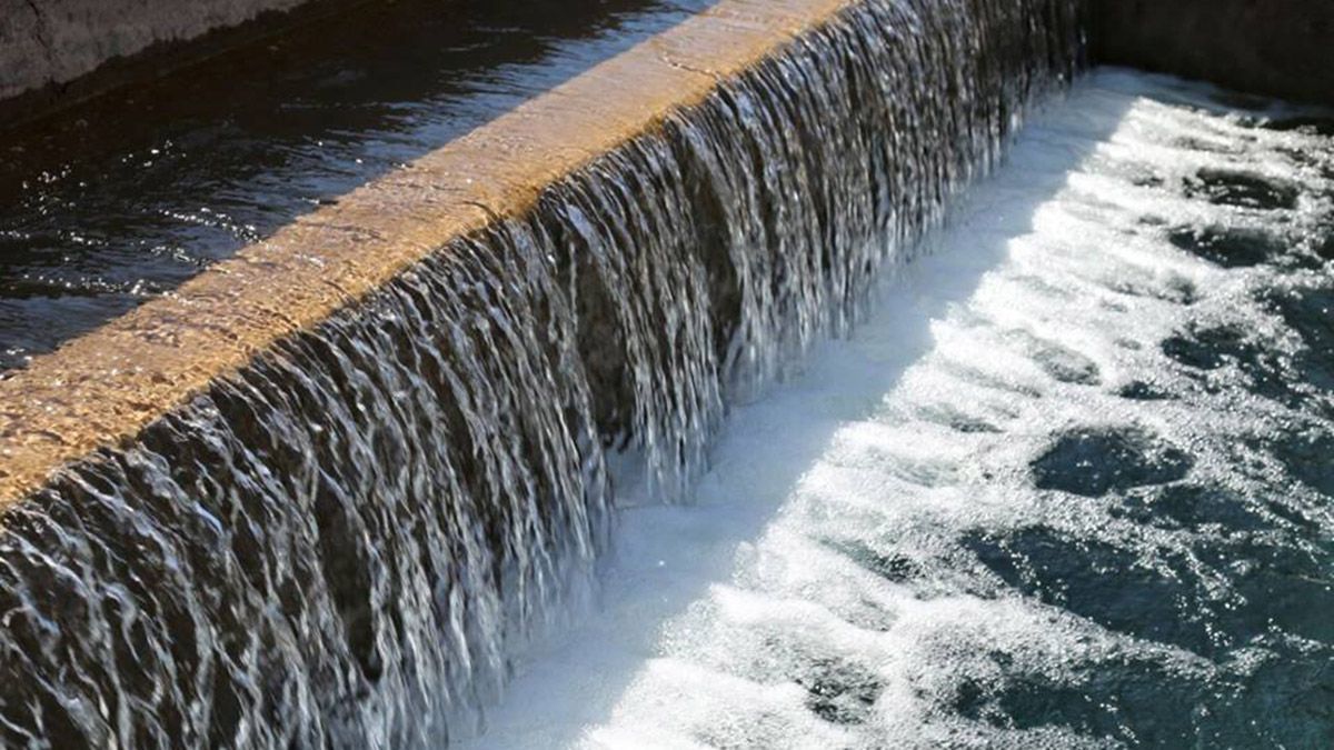 Planta potabilizadora de agua en Luján de Cuyo.