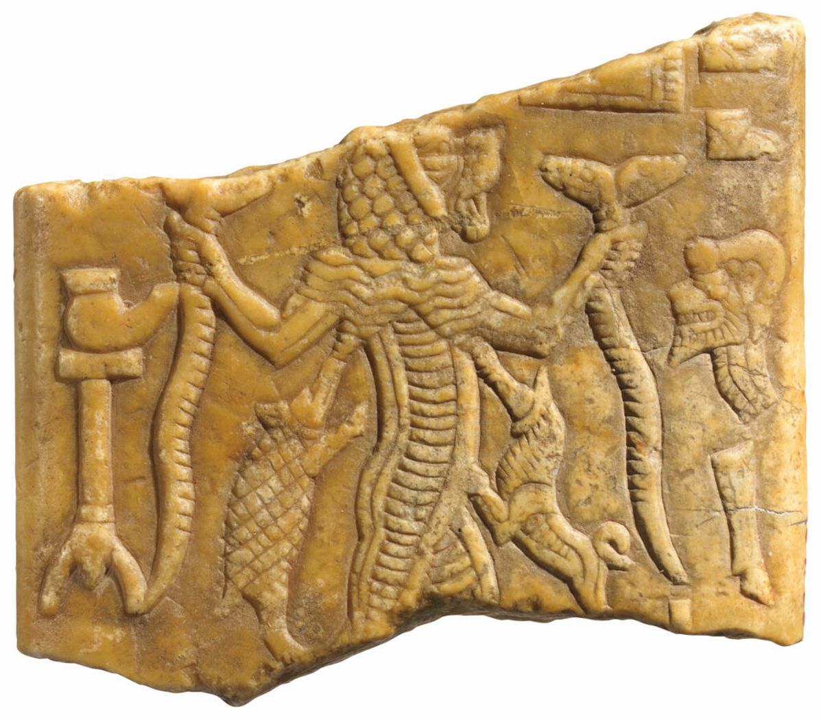 Un amuleto babilonio muestra a un jabal&iacute;.