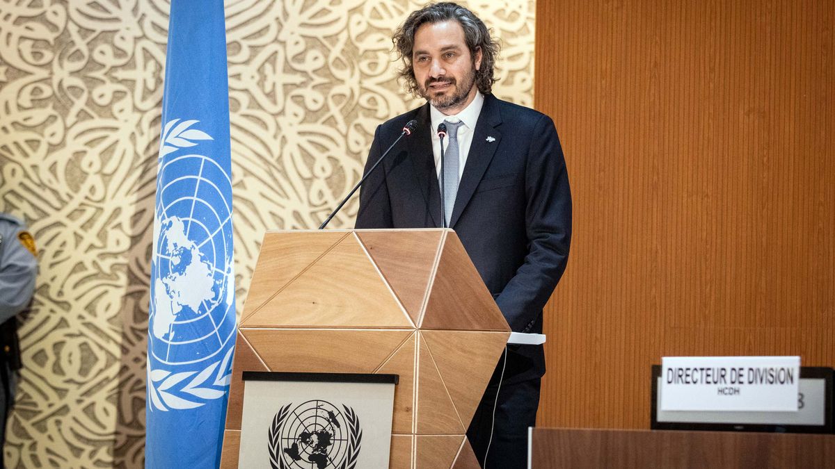 Santiago Cafiero pidió el cese inmediatamente en el uso de la fuerza en su discurso en el Consejo de Derechos Humanos de la ONU.