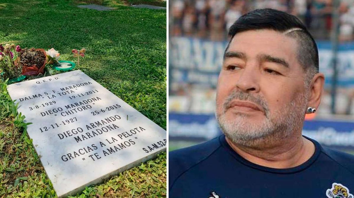 Diego eterno. Una mujer denunció que la tumba de Maradona está descuidada.