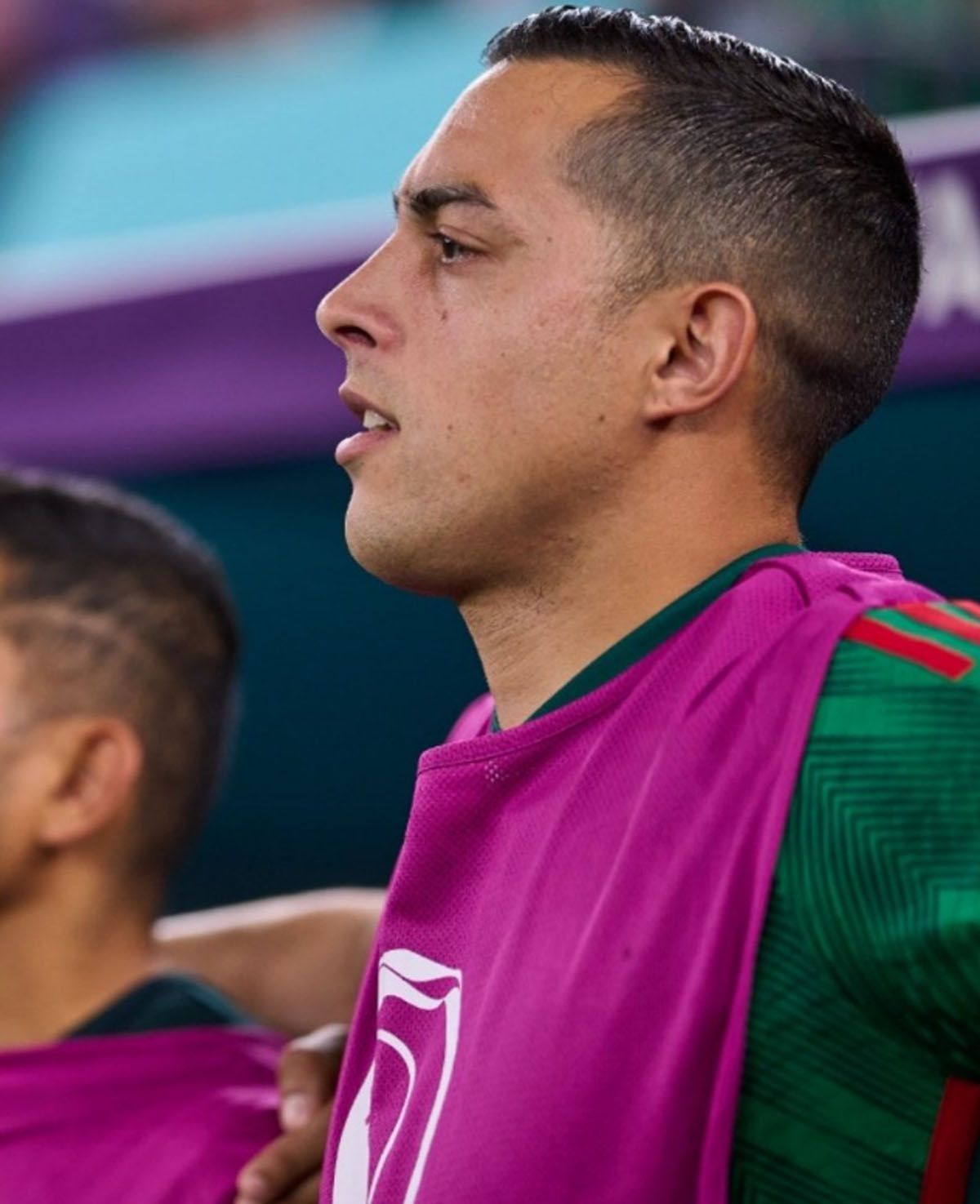 Rogelio Funes Mori estuvo como suplente ante Polonia