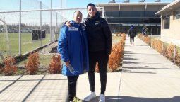 El Turco Angileri fue a visitar a sus ex compañeros de Godoy Cruz