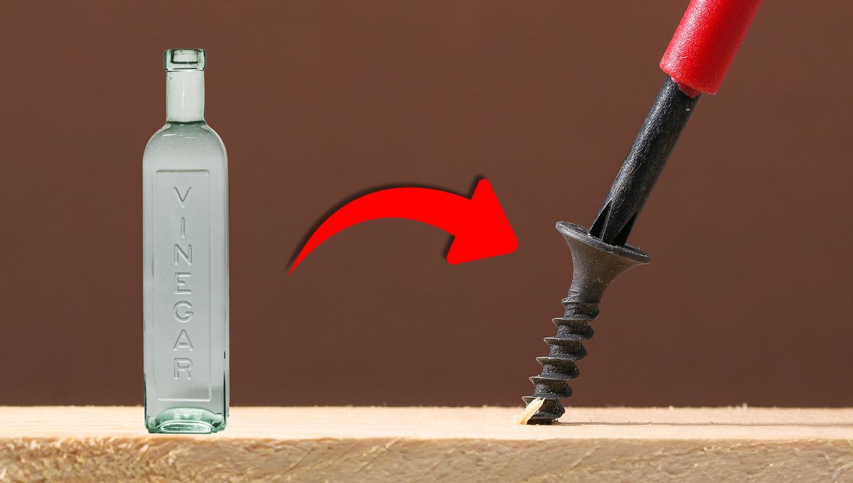 Cómo desajustar un tornillo muy agarrado usando vinagre blanco