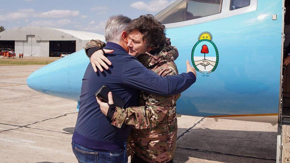 Javier Milei fue recibido por el gobernador de Córdoba