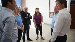 Eduardo Piñero, de Ampere Lithium, participó de la audiencia pública, paso clave para que avance la exploración de litio en San Rafael. Hebe Casado compartió la mañana con él.