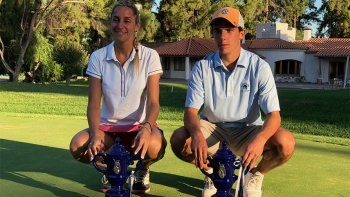 Rosario Dalera y Juanfra Benenati ganaron el Vendimia de golf