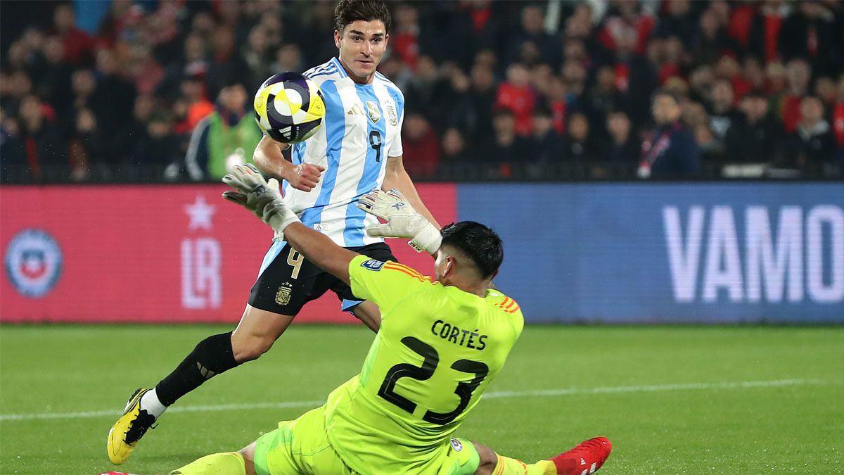 Julián Álvarez le dio el triunfo a la Selección argentina.