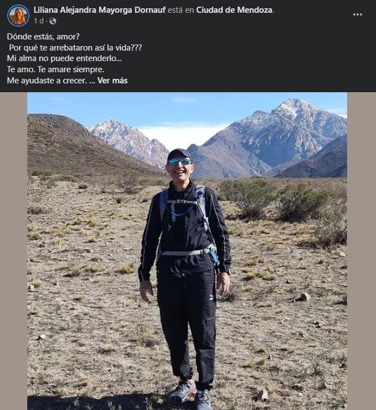 Uno de los mensajes que publicó la pareja de Marcelo.