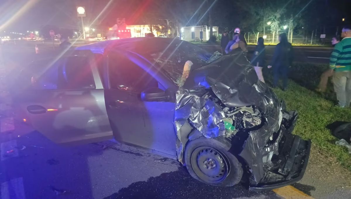 El estado en el que quedó el auto en el que viajaba la nena en la Ruta 2