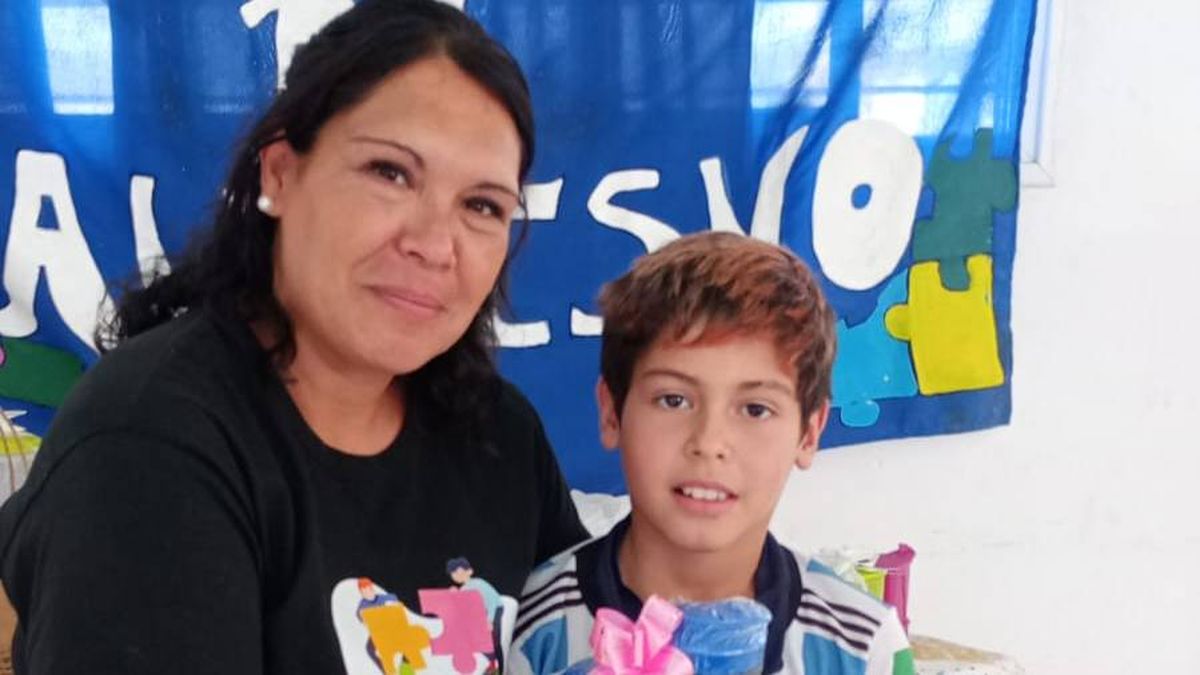 Joana y su hijo Lorenzo