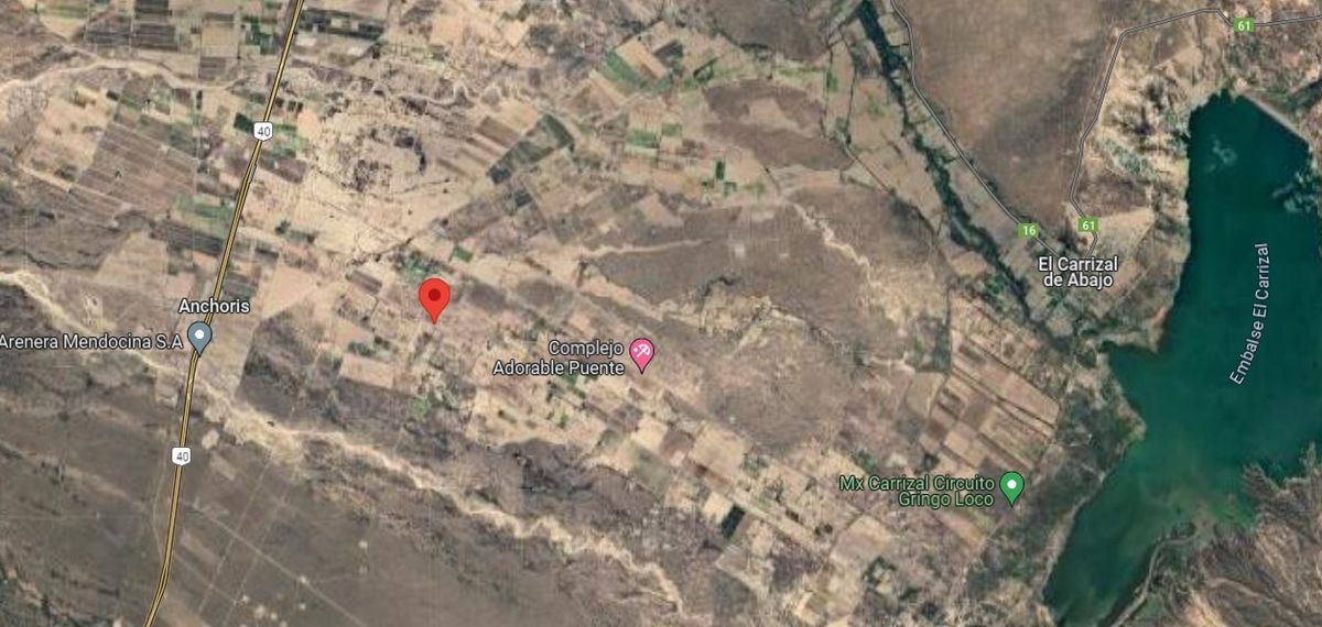 La ubicación en Google Maps del terreno de El Carrizal. La ubicación en Google Maps del terreno de El Carrizal.