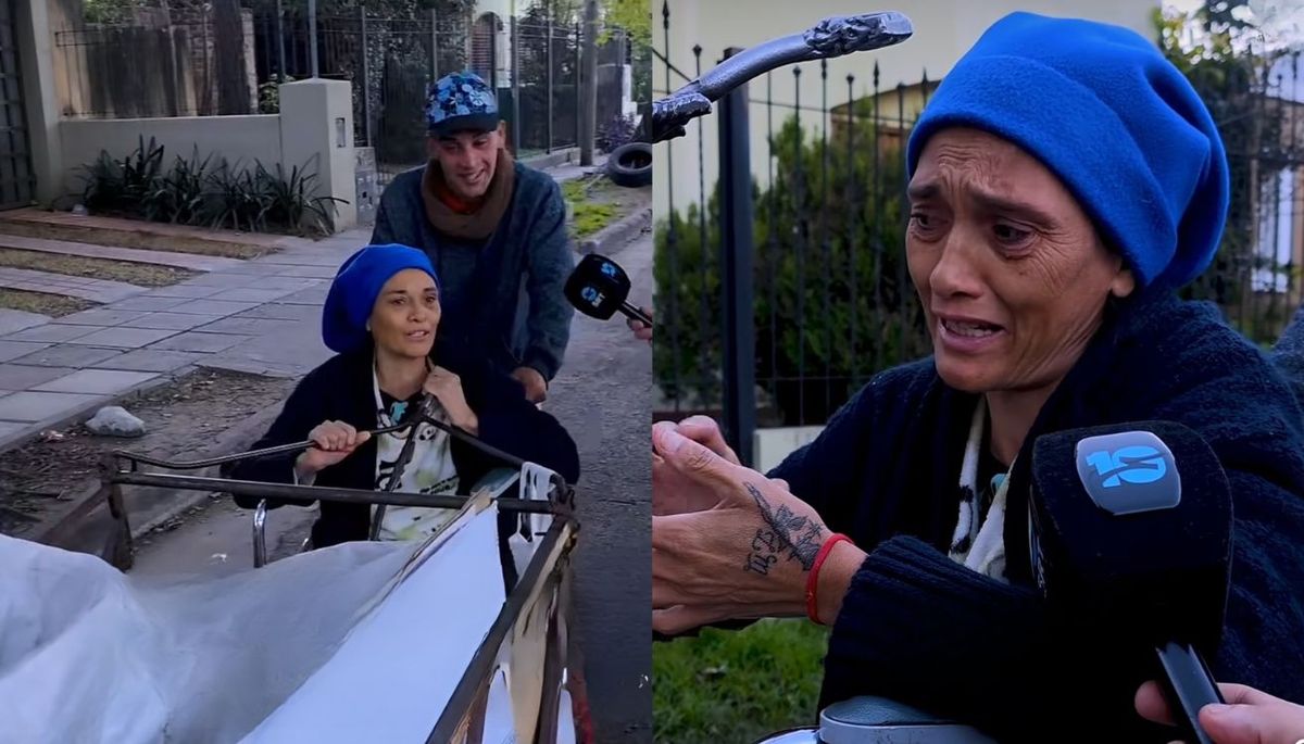 Laura padece un cáncer avanzado y junta cartón para solventar sus gastos. Imagen: Canal 10. Laura padece un cáncer avanzado y junta cartón para solventar sus gastos. Imagen: Canal 10.
