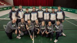 El equipo argentino de Copa Davis tuvo su primer entrenamiento en Madrid