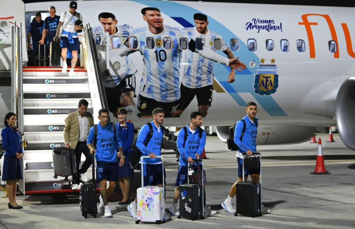 La Selección Argentina llegó a Doha para jugar el Mundial Qatar 2022