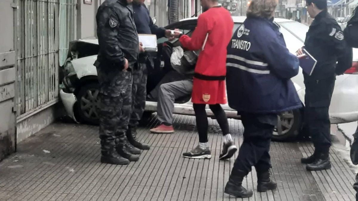 El delantero Lorenzo Frutos Britos no pasó el control de alcoholemia tras el accidente. Foto: gentileza El Litoral.