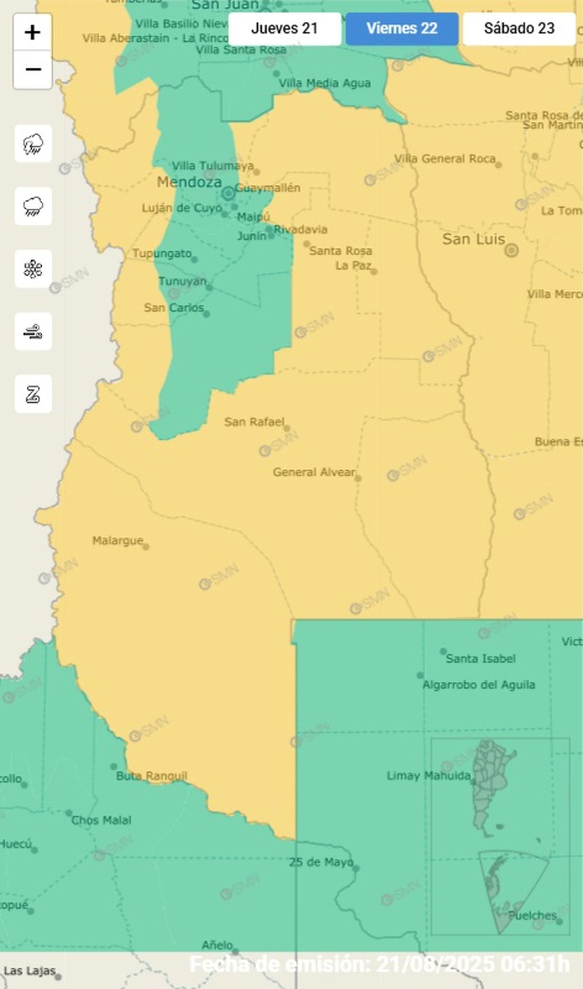 Estas zonas serán afectadas por vientos normales Estas zonas serán afectadas por vientos normales