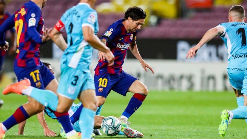 Con un gol de Messi, Barcelona venció a Leganés 2-0 y sigue en la cima