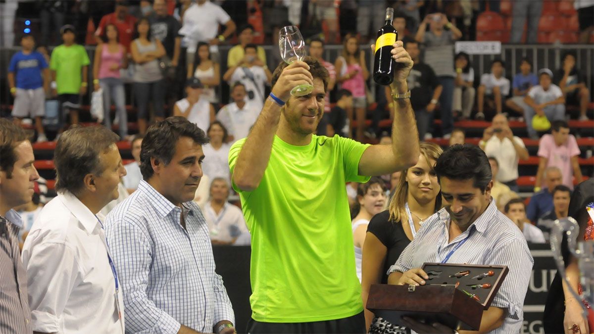 Del Potro jugó por última vez en Mendoza en 2012 ante Fernando González. Del Potro jugó por última vez en Mendoza en 2012 ante Fernando González.