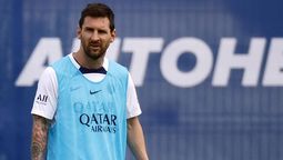 Lionel Messi, durante la práctica del PSG, antes del Mundial Qatar 2022.