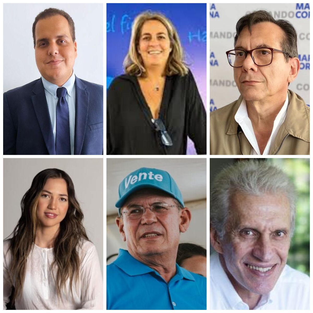 Los seis dirigentes de la oposición asilados en la embajada argentina en Venezuela: Pedro Urruchurtu, Magalli Meda, Humberto Villalobos, Claudia Macero, Omar González y Fernando Martínez Mottola. Los seis dirigentes de la oposición asilados en la embajada argentina en Venezuela: Pedro Urruchurtu, Magalli Meda, Humberto Villalobos, Claudia Macero, Omar González y Fernando Martínez Mottola.