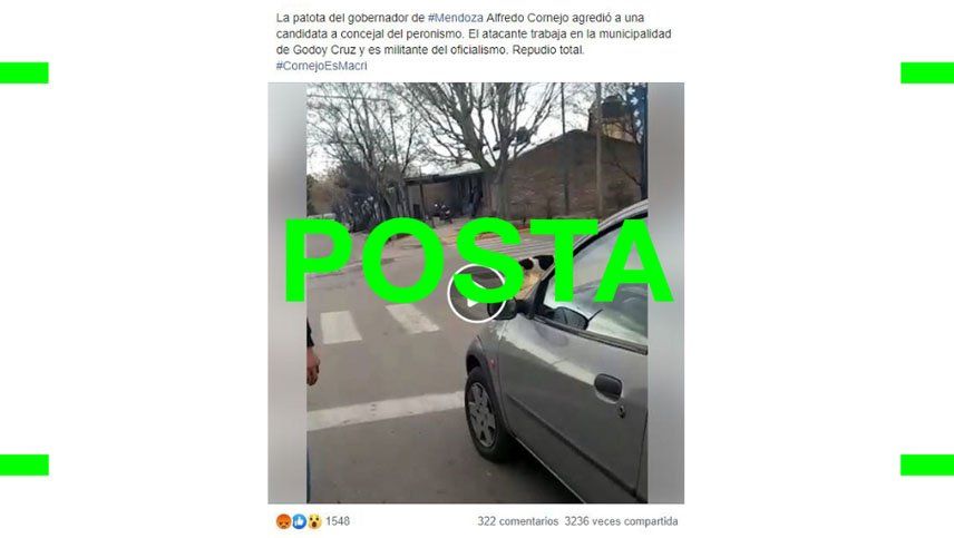 Es verdadero que el agresor de una candidata del PJ es empleado municipal de Godoy Cruz y militante de Cambia Mendoza