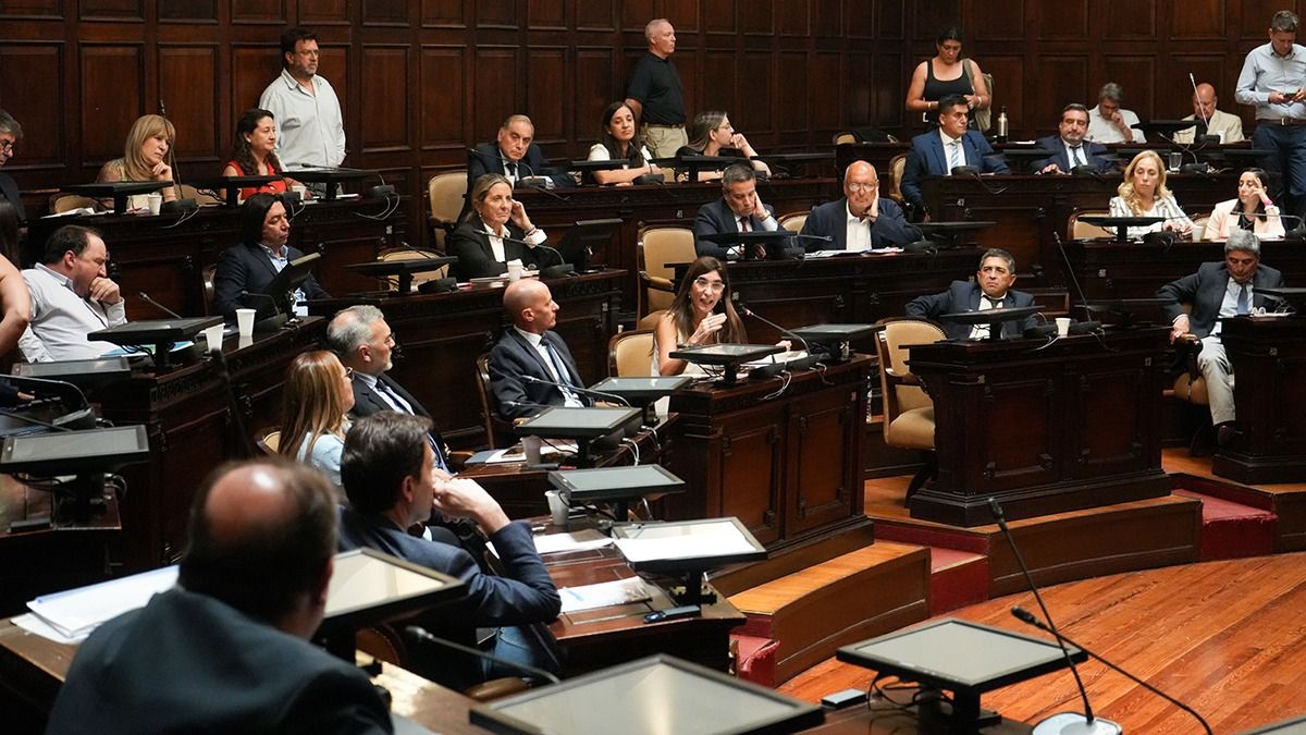 La presidenta de bloque Natacha Eisenlachs fundamentando el voto del oficialismo. La presidenta de bloque Natacha Eisenlachs fundamentando el voto del oficialismo.