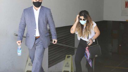 Gianinna Maradona llega a la fiscalía de San Isidro para declarar en la investigación sobre la muerte de su padre Foto NA