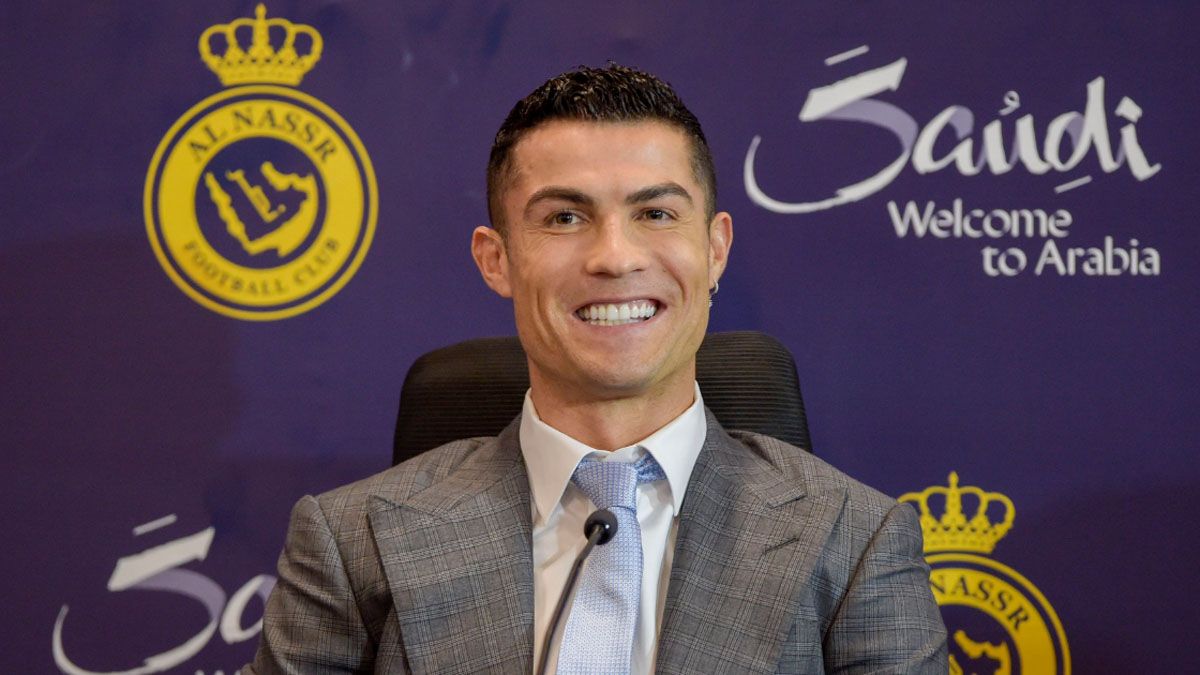 Cristiano, sonriente y feliz en la presentación