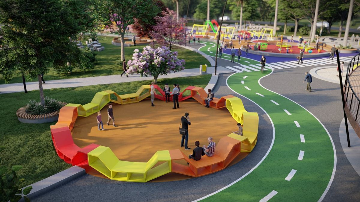 La calesita estará en el centro de la zona. La calesita estará en el centro de la zona.