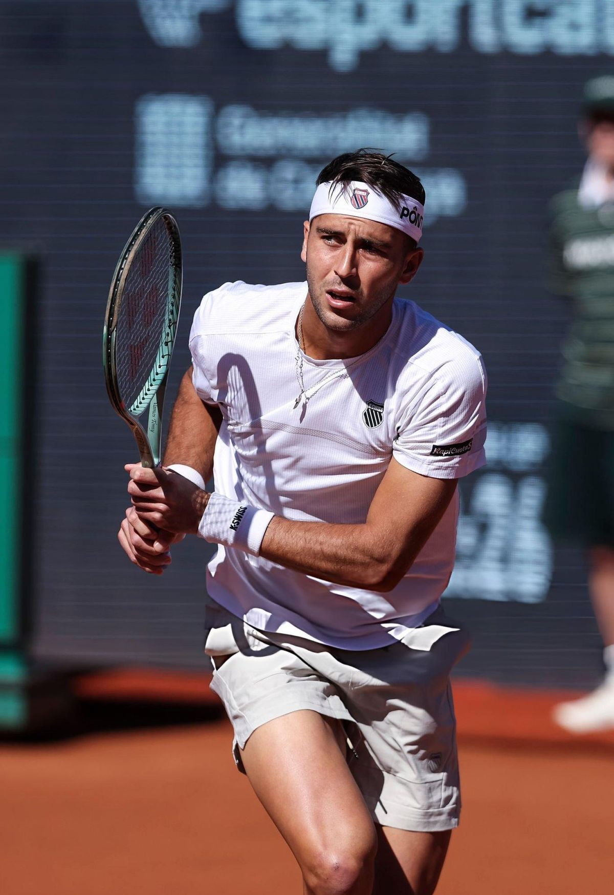 Buen momento de Tomás Etcheverry en el Masters 1000 de Madrid.